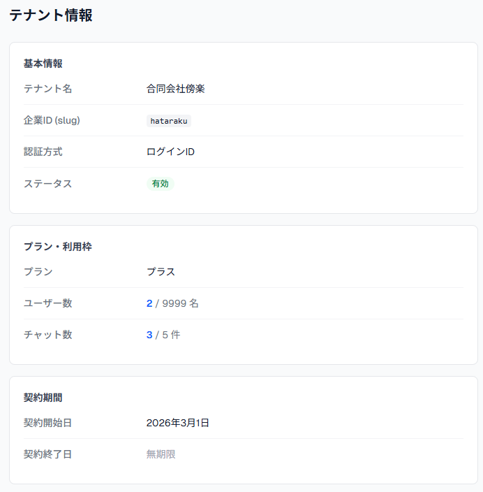 テナント情報